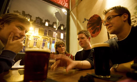 Students in a bar