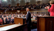 The president addresses a joint session of Congress