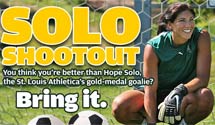 St. Louis Athletica Hope Solo soccer shootout