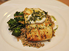 Sautéed wild alaskan halibut