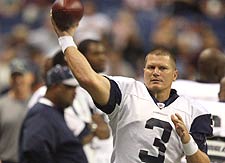 If called upon, backup quarterback Jon Kitna (above) has the arm strength that will allow the Cowboys to use their entire playbook.