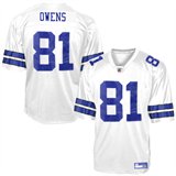 Reebok NFL Equipment Dallas Cowboys #81 Terrell Owens White Replica Football Jersey