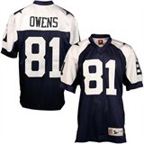 Reebok NFL Equipment Dallas Cowboys #81 Terrell Owens Authentic Throwback Football Jersey