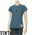 Reebok Dallas Cowboys Ladies Blue Better Logo Vintage Premium T-shirt