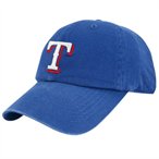 Twins Enterprise Texas Rangers Royal Blue Franchise Fitted Hat