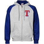 Majestic Texas Rangers Ash Classic Full Zip Hoody Sweatshirt