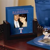 Texas Rangers Royal Blue 4-Pack Photo Coaster Set