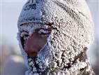 Image: A man covered with hoarfrost is seen after running in Russia's Siberian city of Omsk