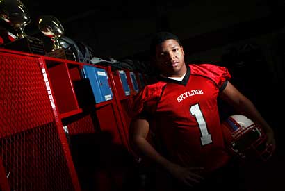Skyline linebacker Anthony Wallace is the area's top-ranked recruit for the class of 2011.