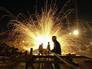 Image: Workers weld steel bars at a factory in Huaibei