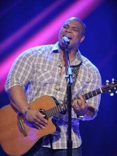 Michael Lynche performs ‘This Love’ by Maroon 5 during Week 1 of ‘American Idol,’ Feb. 24, 2010