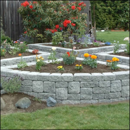 Make a raised bed with concrete blocks