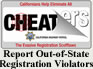 Report Out-of-State CHEATERS