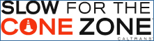 Caltrans' Slow for Cone Zone Logo