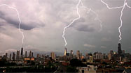 Lightning strikes three of Chicago's tallest buildings at same time