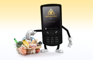 smart phone with grocery basket