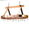 Oval Pot Rack with Grid and 16 Hooks, Satin Copper