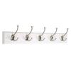 27 in. Rail with 5 Satin-Nickel Triple Hooks