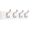 18 in. Rail with 4 Satin Nickel Hooks
