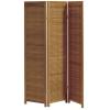 Shutter 68 in. H x 54 in. W Honey Wood 3-Panel Room Divider