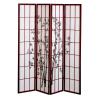 Bamboo 70.5 in. H x 70 in. W Cherry Wood 4-Panel Screen