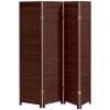Shutter 68 in. H x 72 in. W Cherry Wood 4-Panel Room Divider