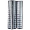 Classic Shoji 70 in. H x 52.5 in. W Black Wood 3-Panel Screen