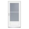 400 Series 36 in. White Self-Storing Storm Door with Nickel Hardware