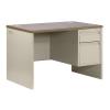 800 Series 48 in. W X 30 in. D X 29.5 in. H  Single Pedestal Radius Corner Steel Desk