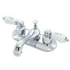 Teapot 4 in. Two Handle Low-Arc Bathroom Faucet in Polished Chrome