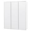 24 in. W Tri-view Surface Mount Medicine Cabinet with Beveled Mirrors