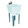 Combo Laundry Tub with Faucet, Supply Lines, P-Trap in White
