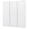 30 In. W Tri-view Surface Mount Medicine Cabinet with Beveled Mirrors