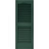 15 in. x 39 in. Louvered Shutters Pair #028 Forest Green