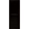 15 in. x 39 in. Louvered Shutters Pair #002 Black