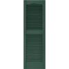 15 in. x 48 in. Louvered Shutters Pair #028 Forest Green