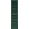 15 in. x 60 in. Louvered Shutters Pair #028 Forest Green