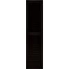 15 in. x 60 in. Louvered Shutters Pair #002 Black
