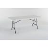 6ft Utility Table in White Granite