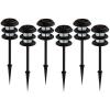 3-Tier Metal Solar Light in Traditional Black Finish- (Pkg Of 6)