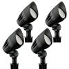 Low Voltage 50-watt Outdoor Black Flood Light Kit (4 Pack)