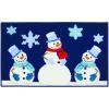 Holiday Snowmen 18 in. x 30 in. Scatter Rug