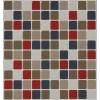 1-Piece 10 in. x 10 in. Multi Colored Peel & Stick Mocha Mosaic