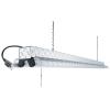 Diamond Plate 2-Light Chrome Ceiling Fluorescent Shop Light Fixture