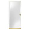 3000 Series 36 in. White Fullview Storm Door with Brass Hardware