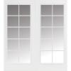 72 in. x 80 in. White Prehung Left-Hand Inswing 10 Lite Steel Patio Door with no Brickmold