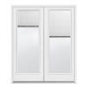 72 in. x 80 in. White Left-Hand Inswing Patio Door with Tilt-and-Raise Mini Blind