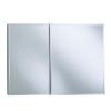 35 in. W Recessed or Surface Mount Medicine Cabinet in Silver Aluminum