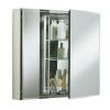 30 in. W Recessed or Surface Mount Medicine Cabinet in Silver Aluminum