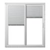 72 in. x 80 in. White Right-Hand Premium Sliding Patio Door with Tilt-And-Raise Mini Blinds